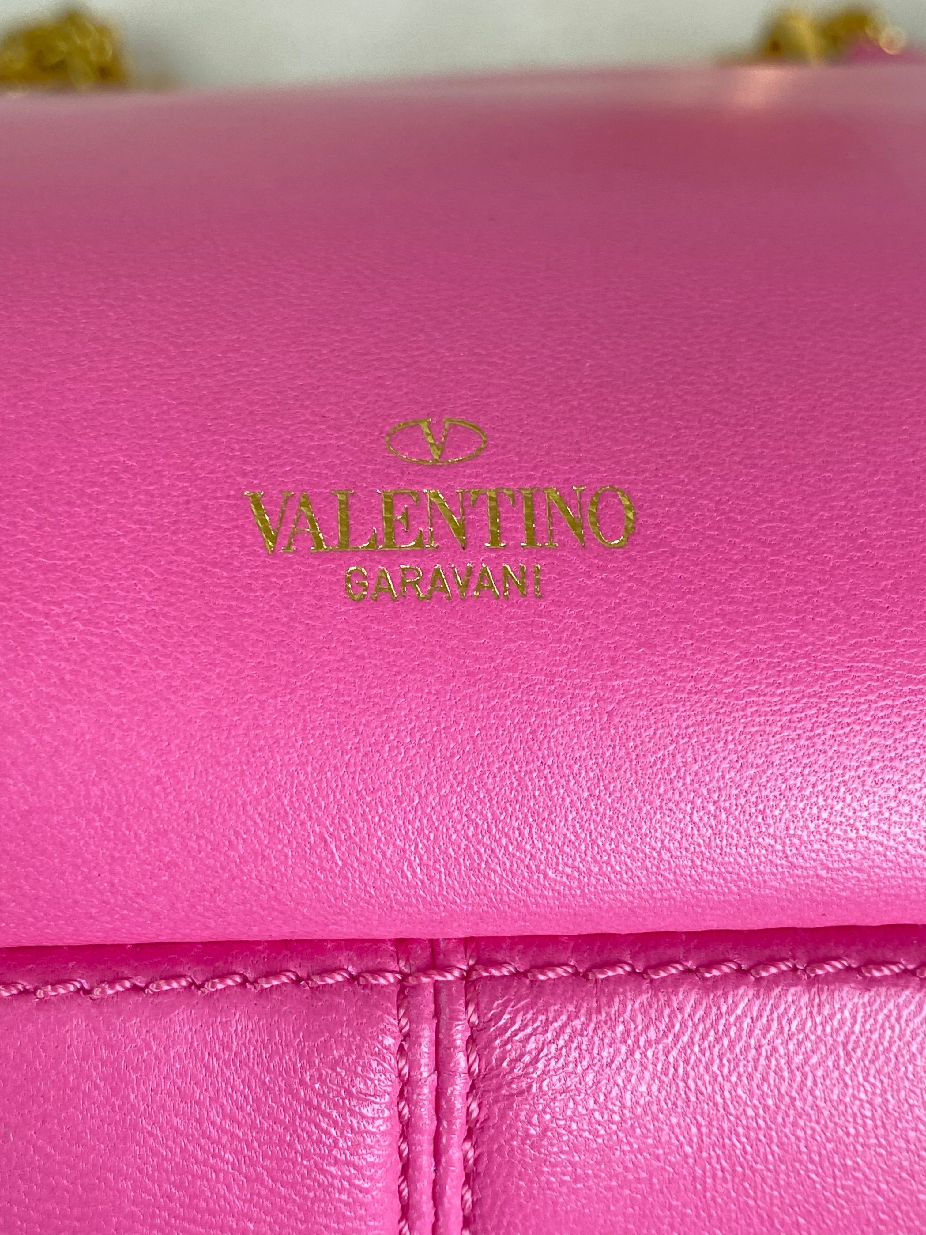 Valentino Fuchsia V Stud Bag