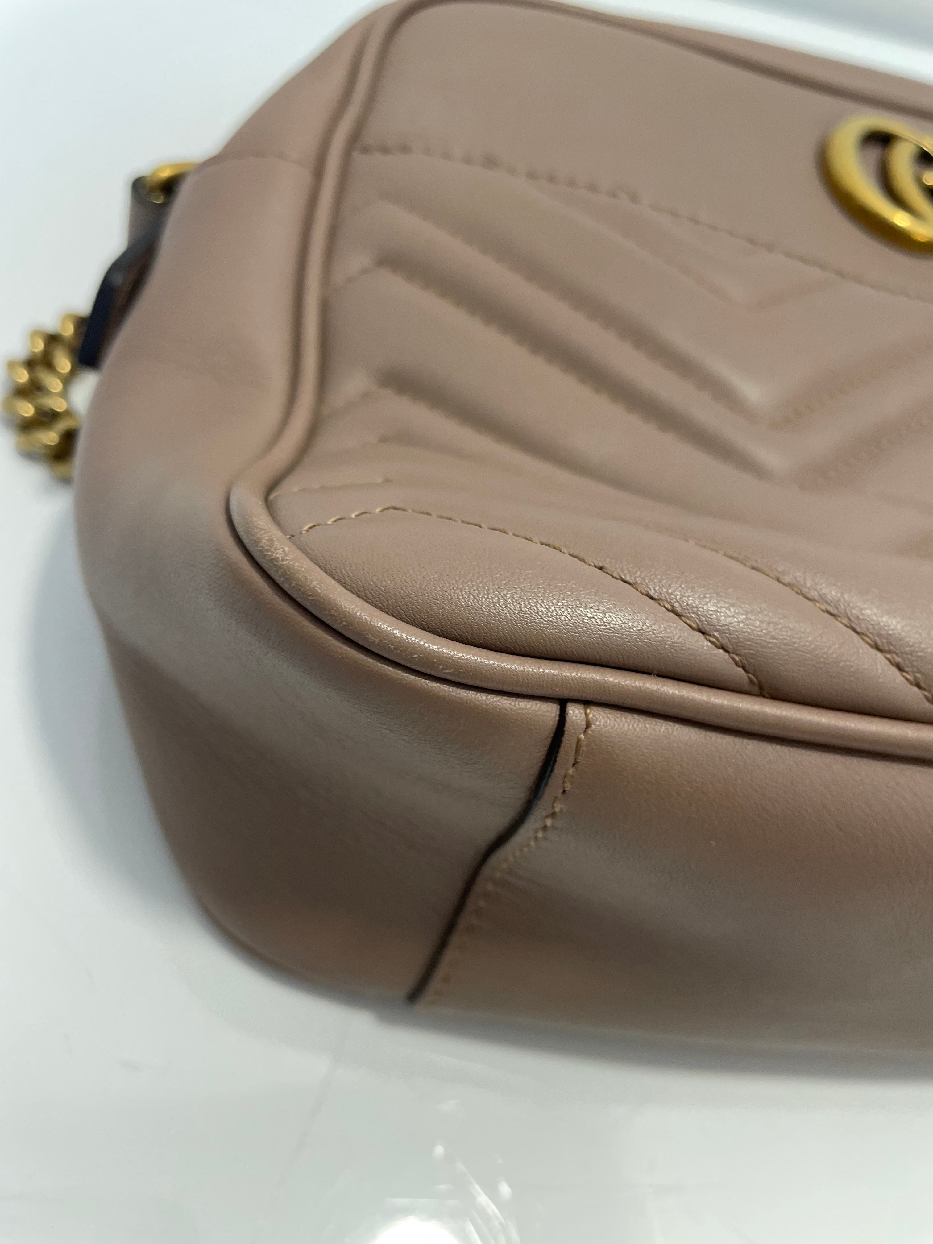 Gucci Beige GG Marmont Matelasse Bag