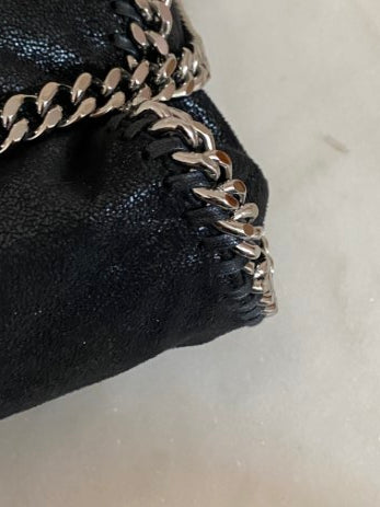 Stella Mccartney Black Falabella Fold Over Bag