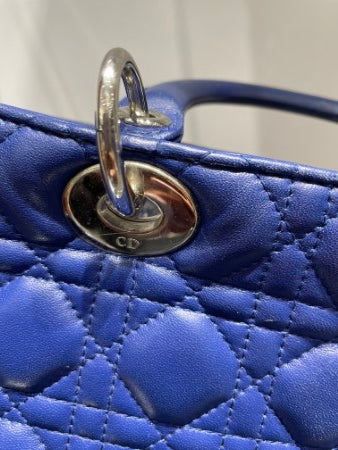 Christian Dior Blue Lady Dior Large Bag