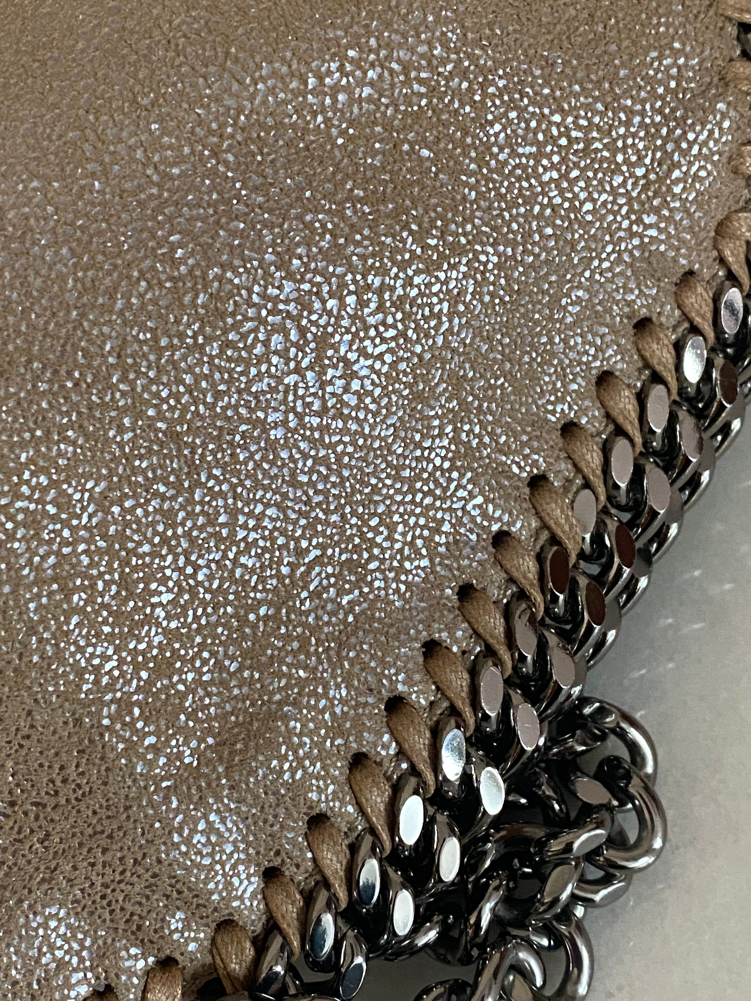 Stella Mccartney Beige Falabella Fold Over Bag