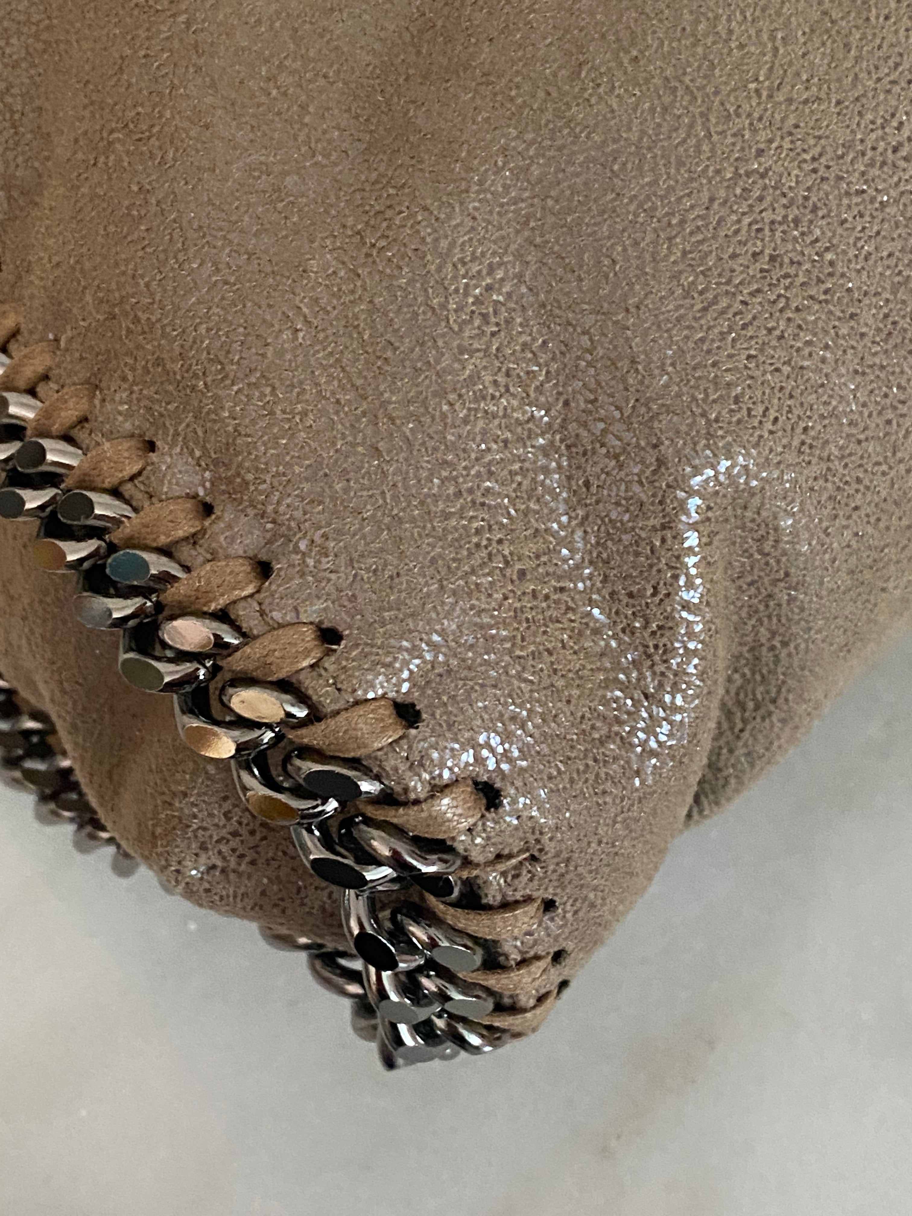 Stella Mccartney Beige Falabella Fold Over Bag