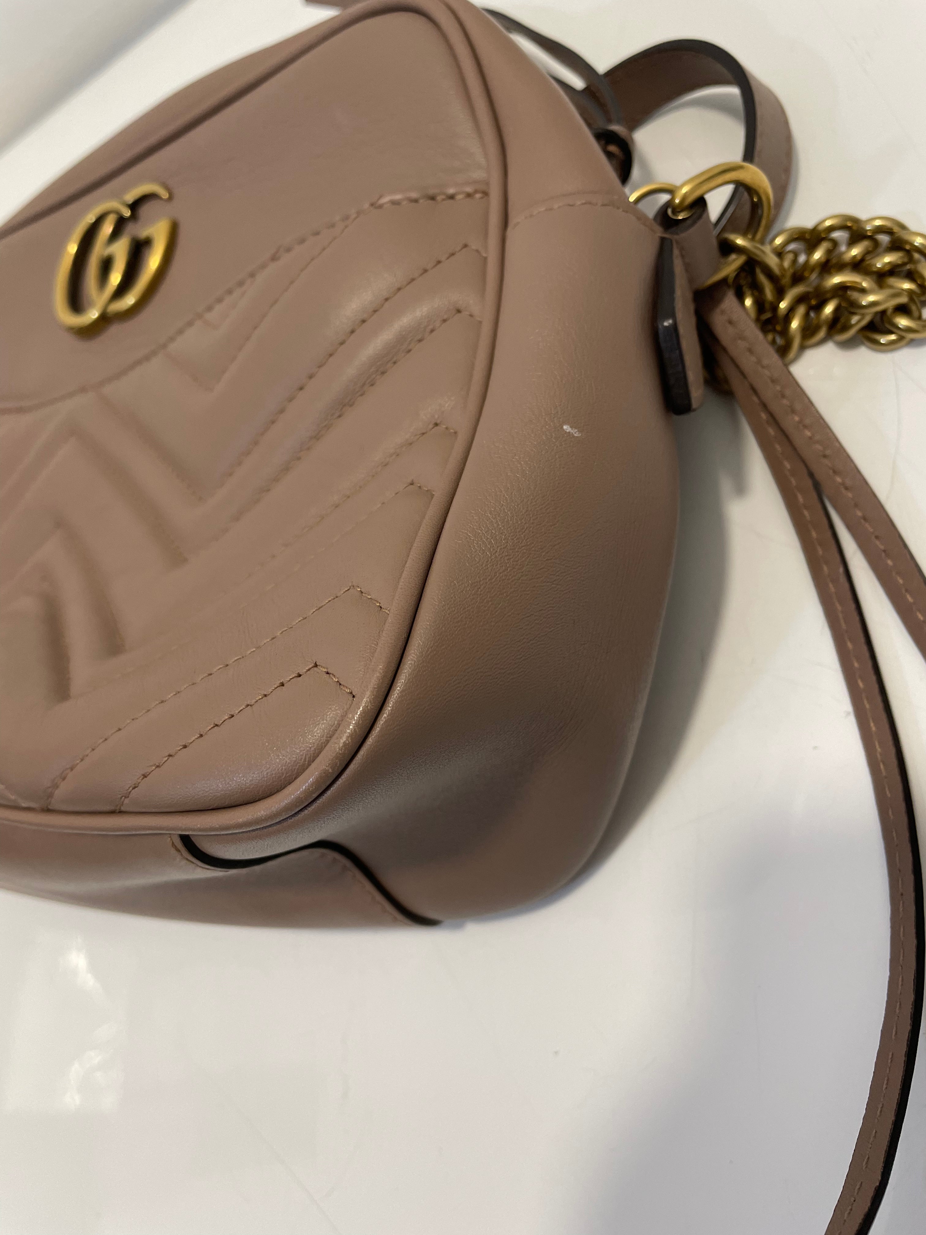 Gucci Beige GG Marmont Matelasse Bag