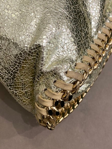 Stella Mccartney Gold Falabella Bag W/ 3 Chains