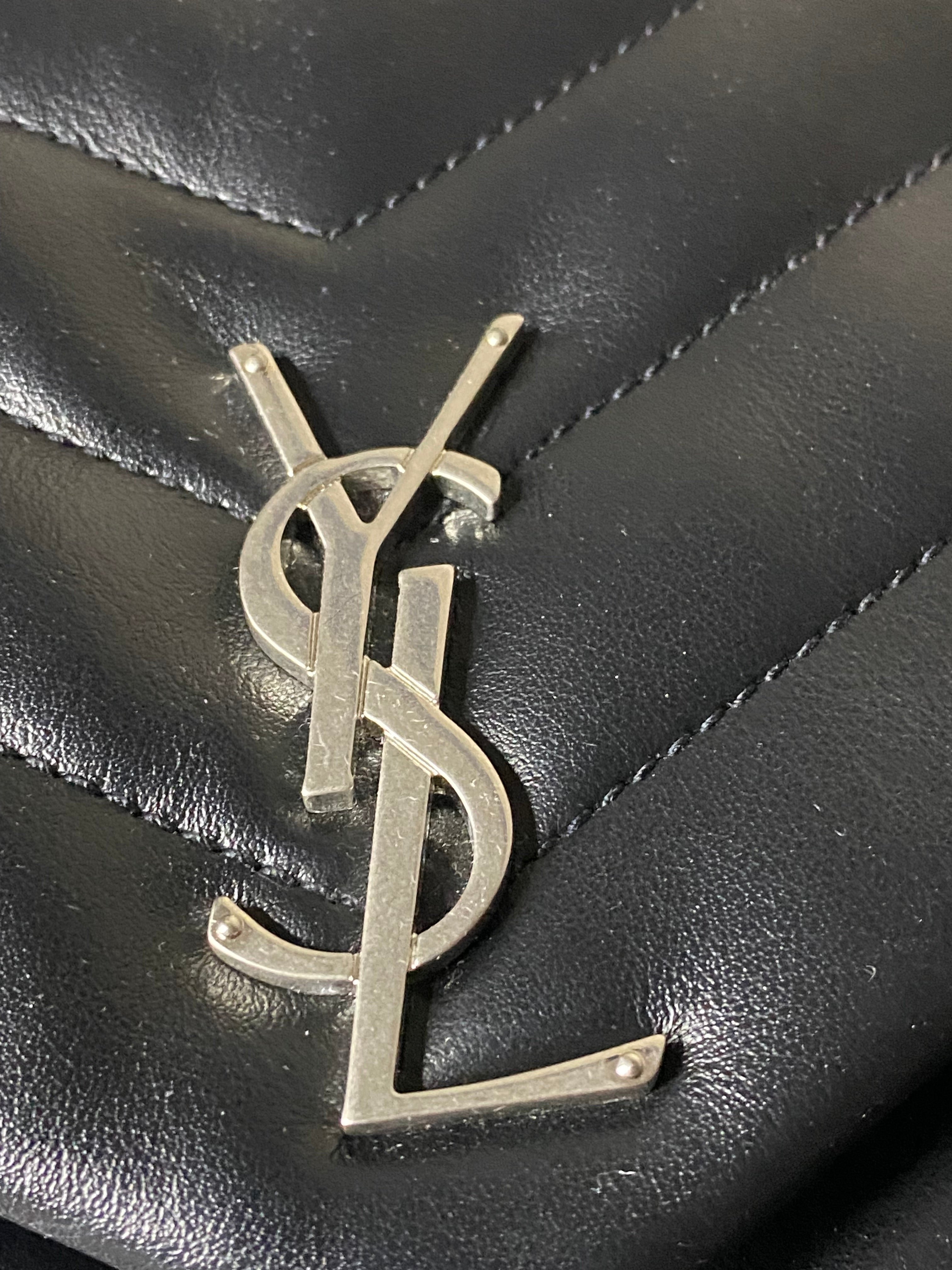 YSL Black Large Pouch