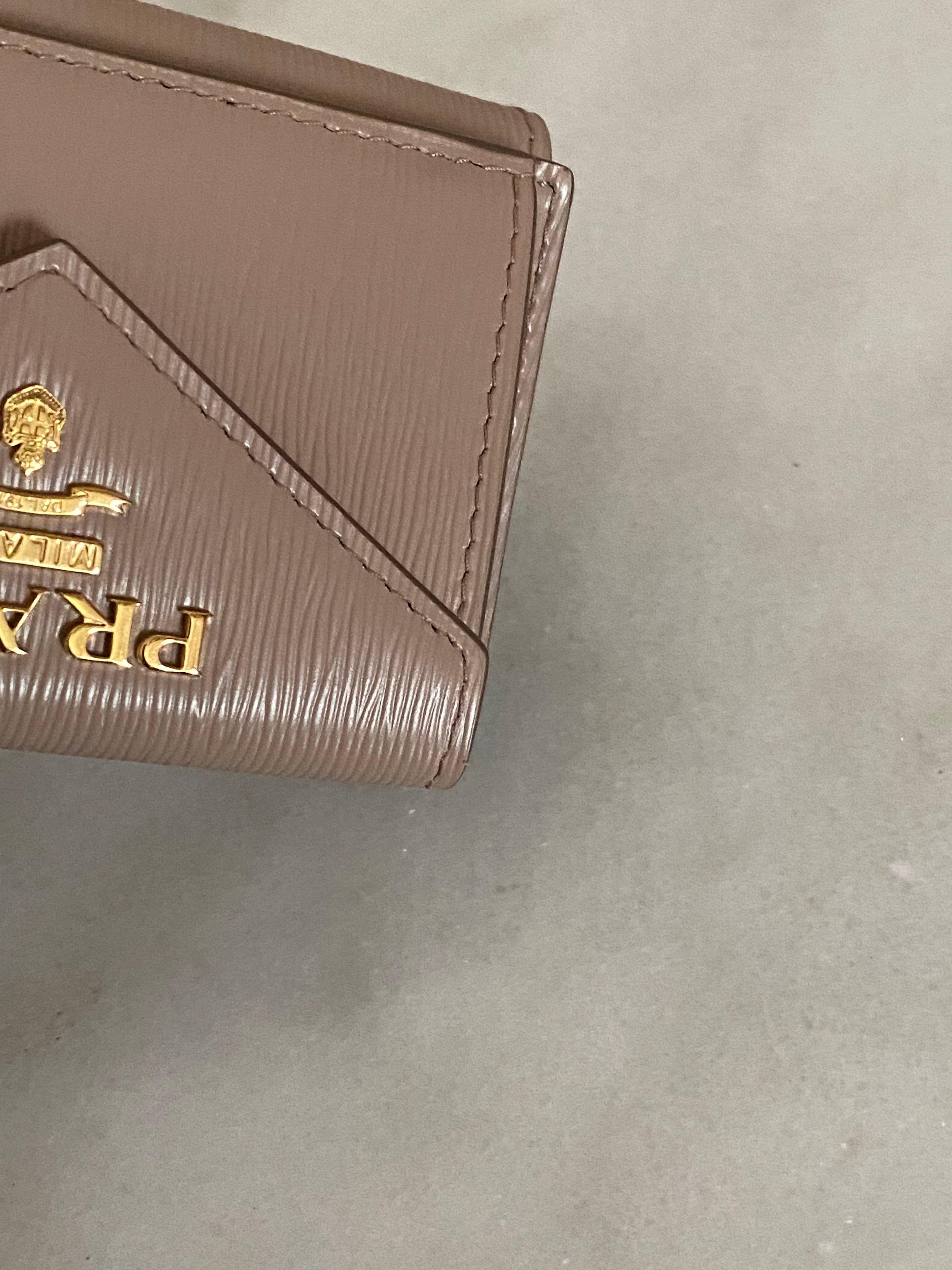 Prada Nude Trifold Small Wallet