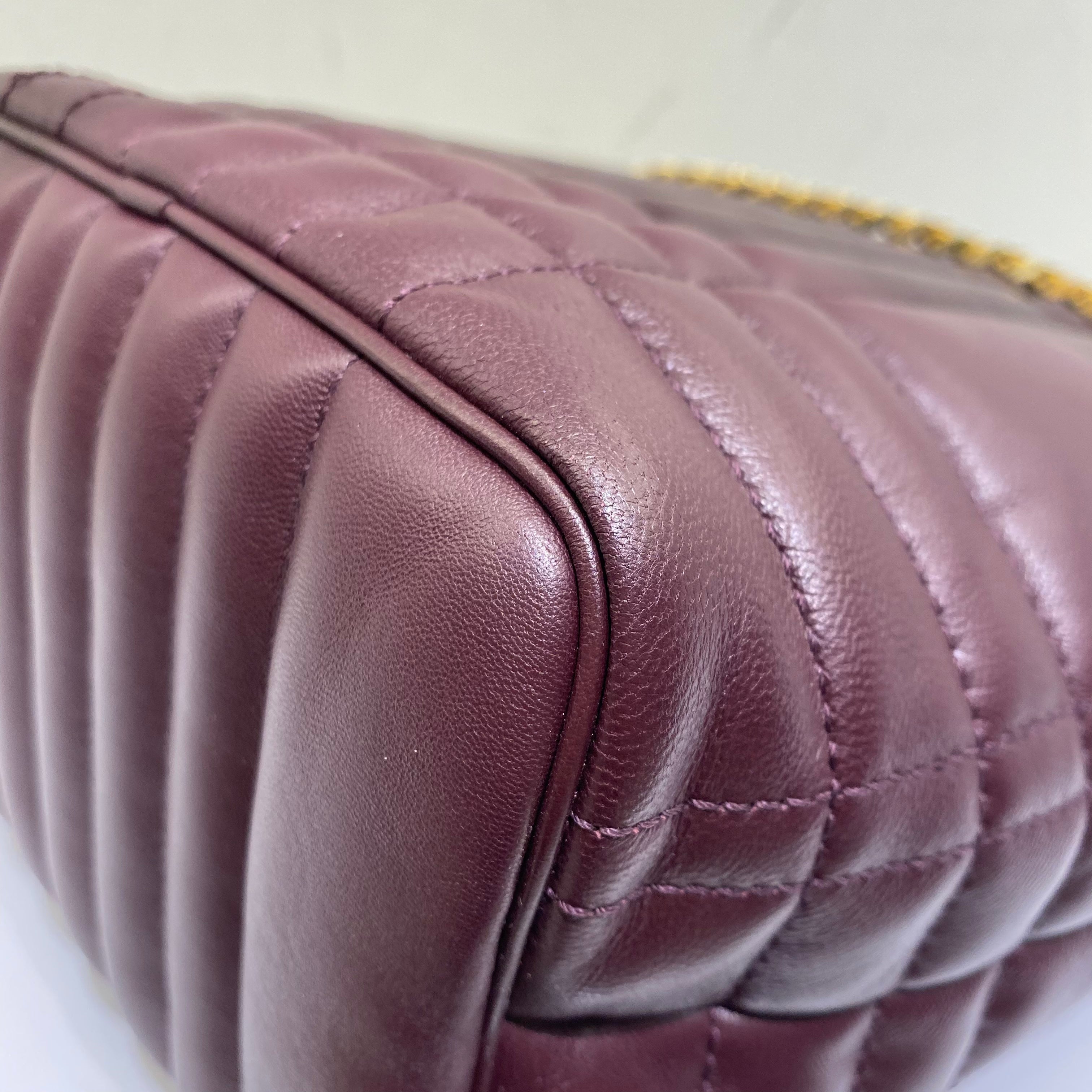 Burberry Burgundy Lola Bucket Bag