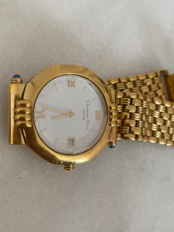 Christian Dior Gold Women Octagon Watch