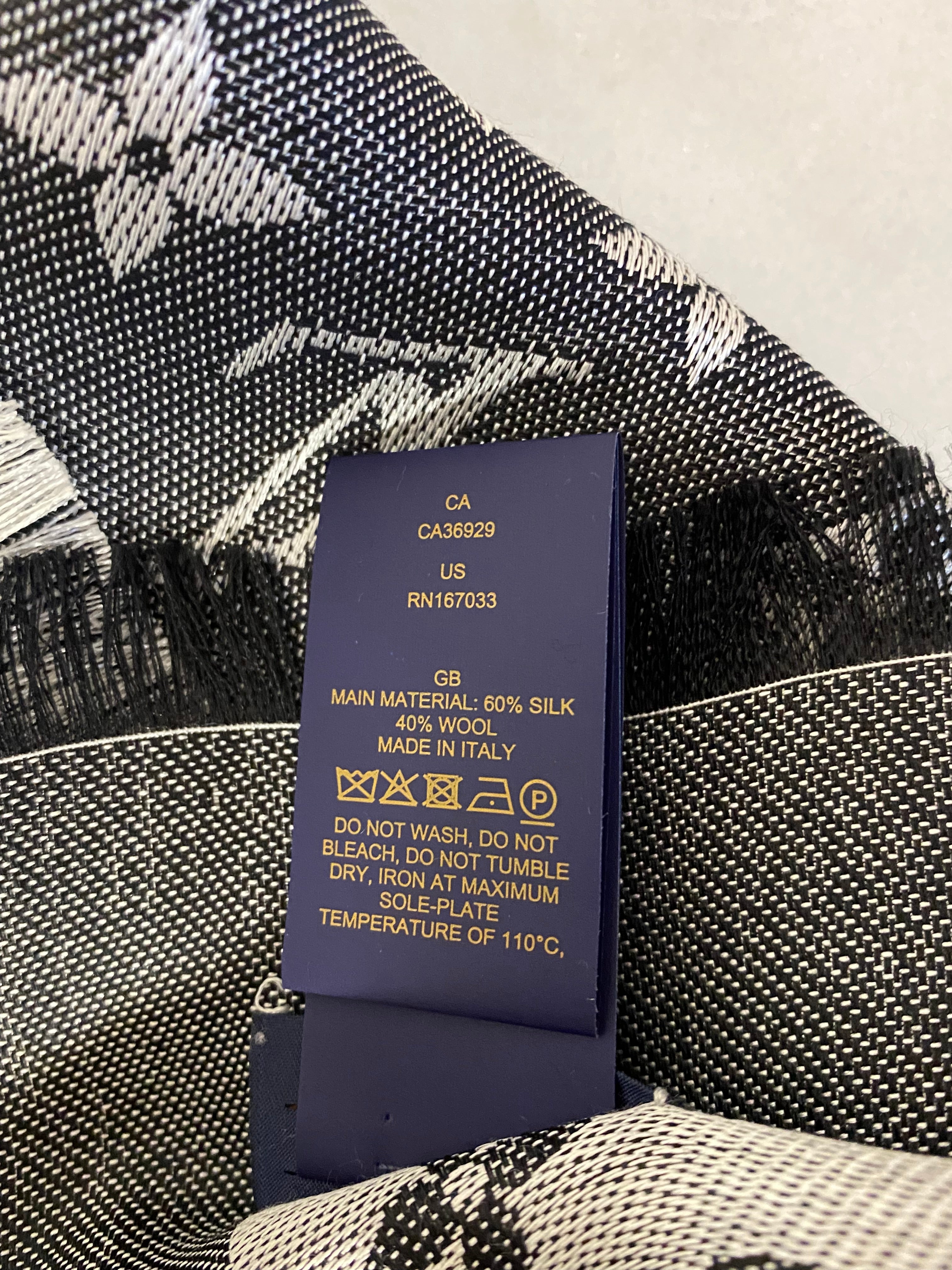 Louis Vuitton Denim Monogram Scarf