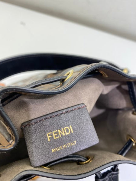 Fendi Bicolor FF Mon Tresor Mini Bucket Bag