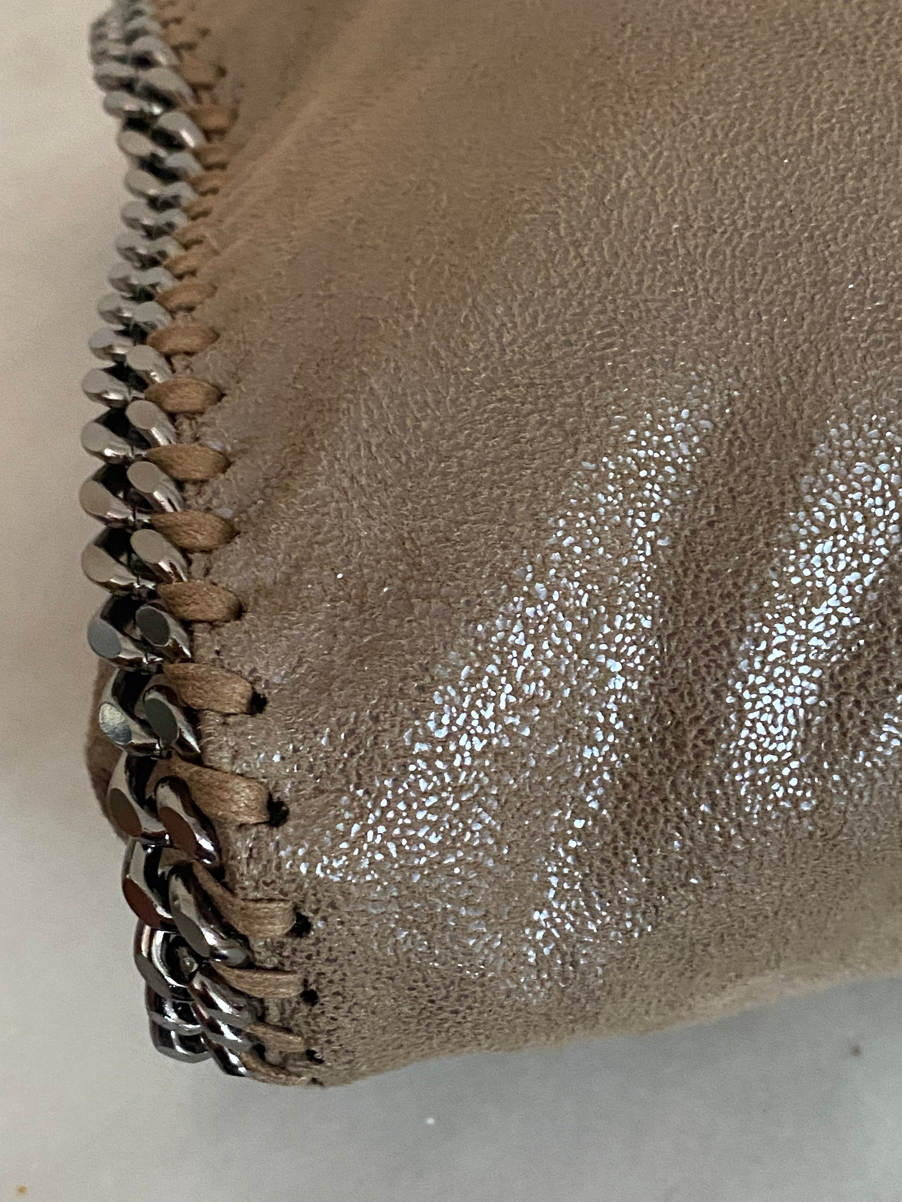 Stella Mccartney Beige Falabella Fold Over Bag