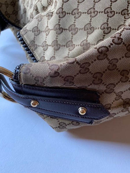 Gucci Ebony GG Hobo Shoulder Bag