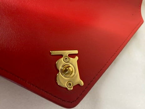 Burberry Red TB Flap Long Wallet