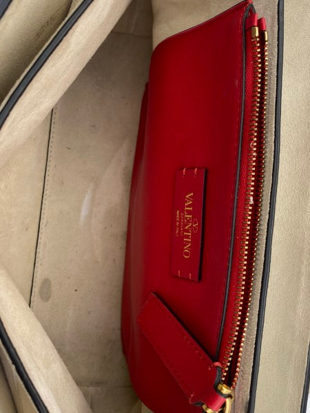 Valentino White V Ring Bag