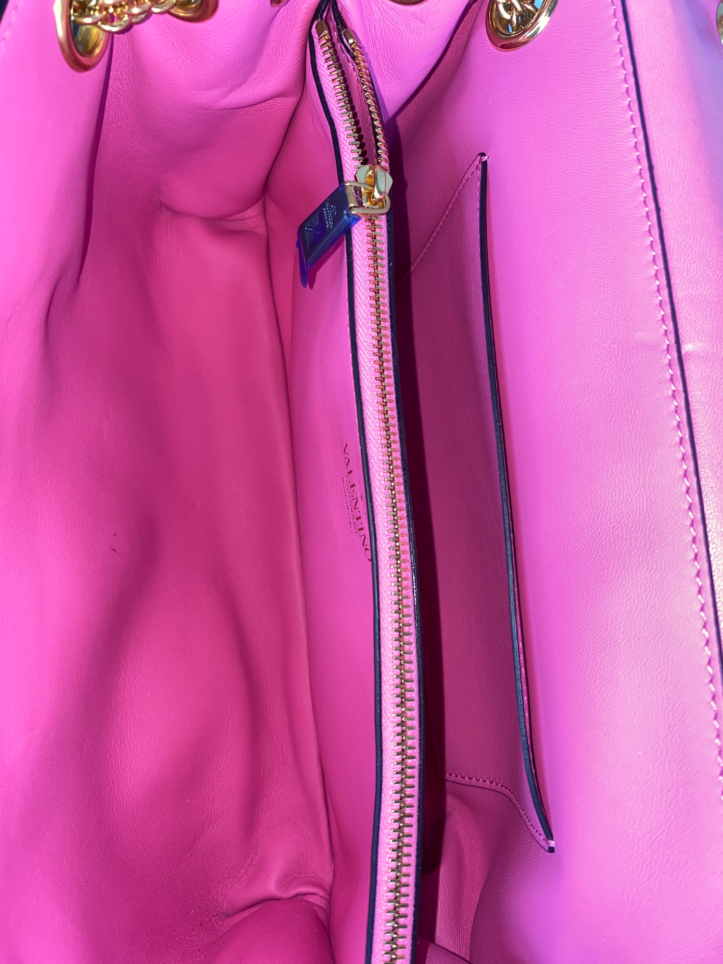 Valentino Fuchsia V Stud Bag