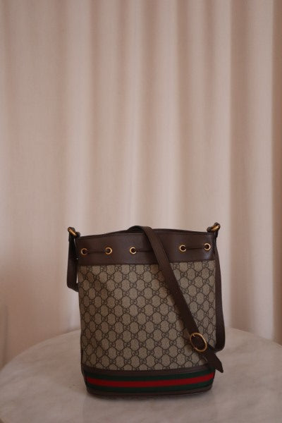 Gucci Bicolor Ophidia Bucket Crossbody Bag
