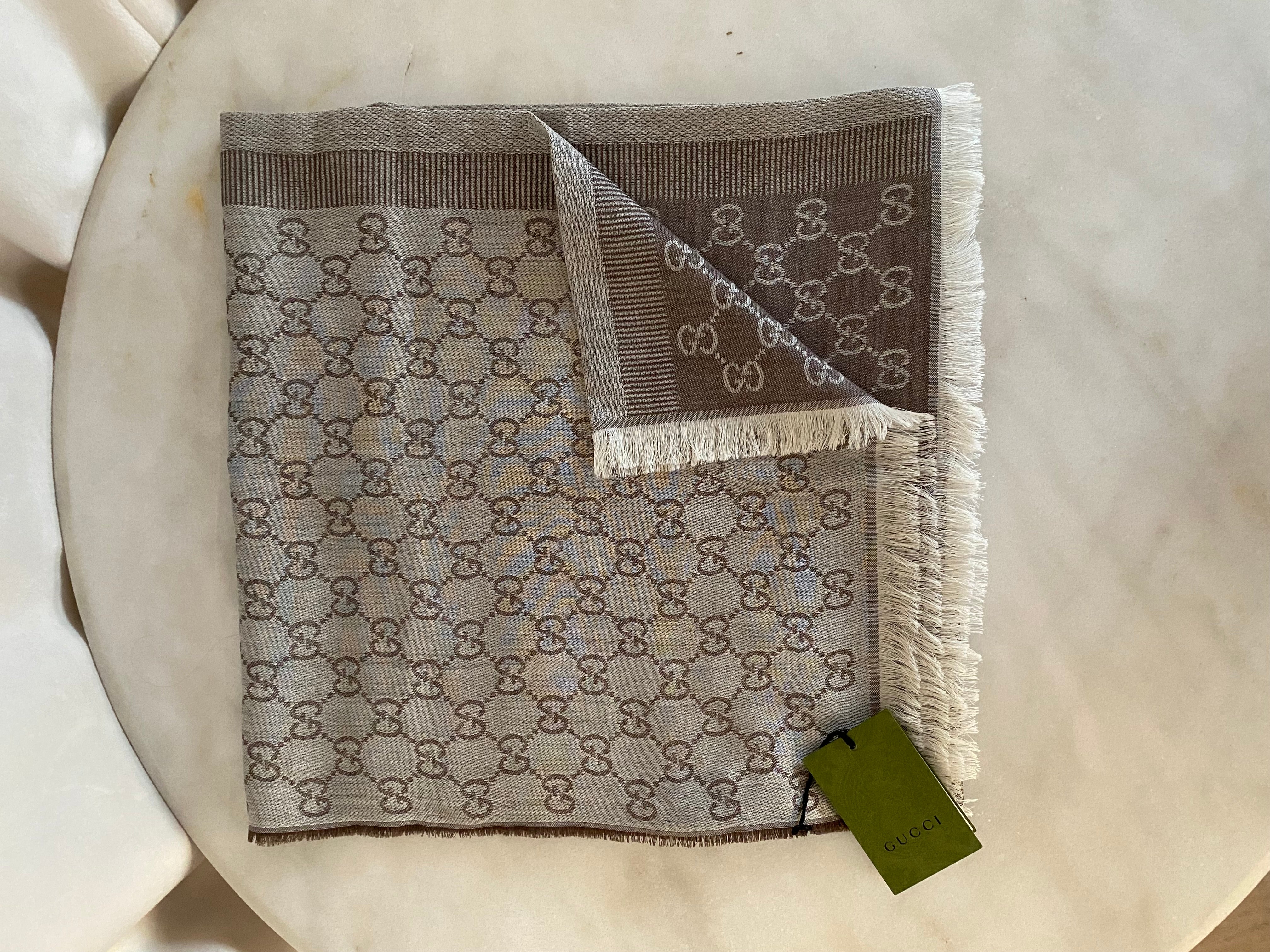 Gucci Light Brown GG Scarf