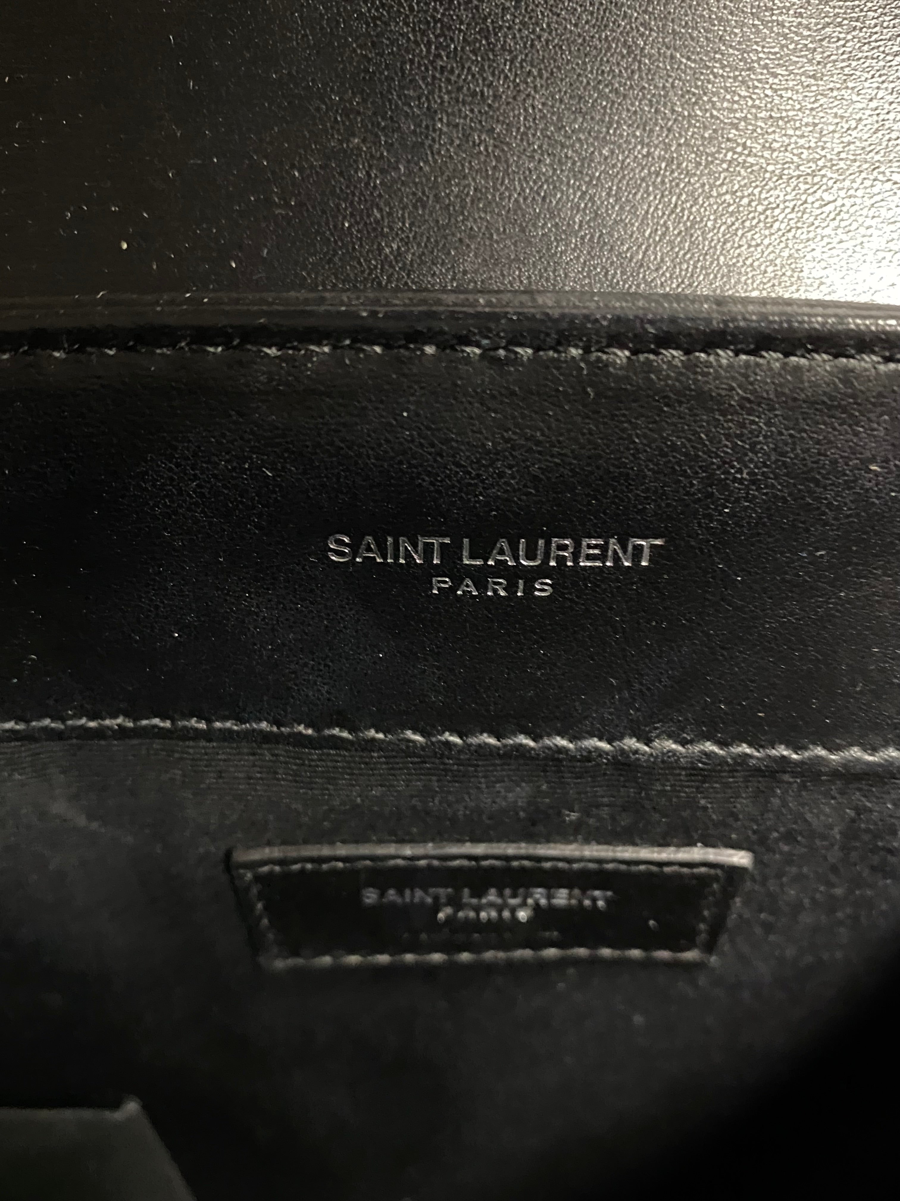 YSL Black Large Pouch