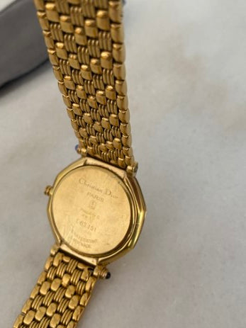 Christian Dior Gold Women Octagon Watch