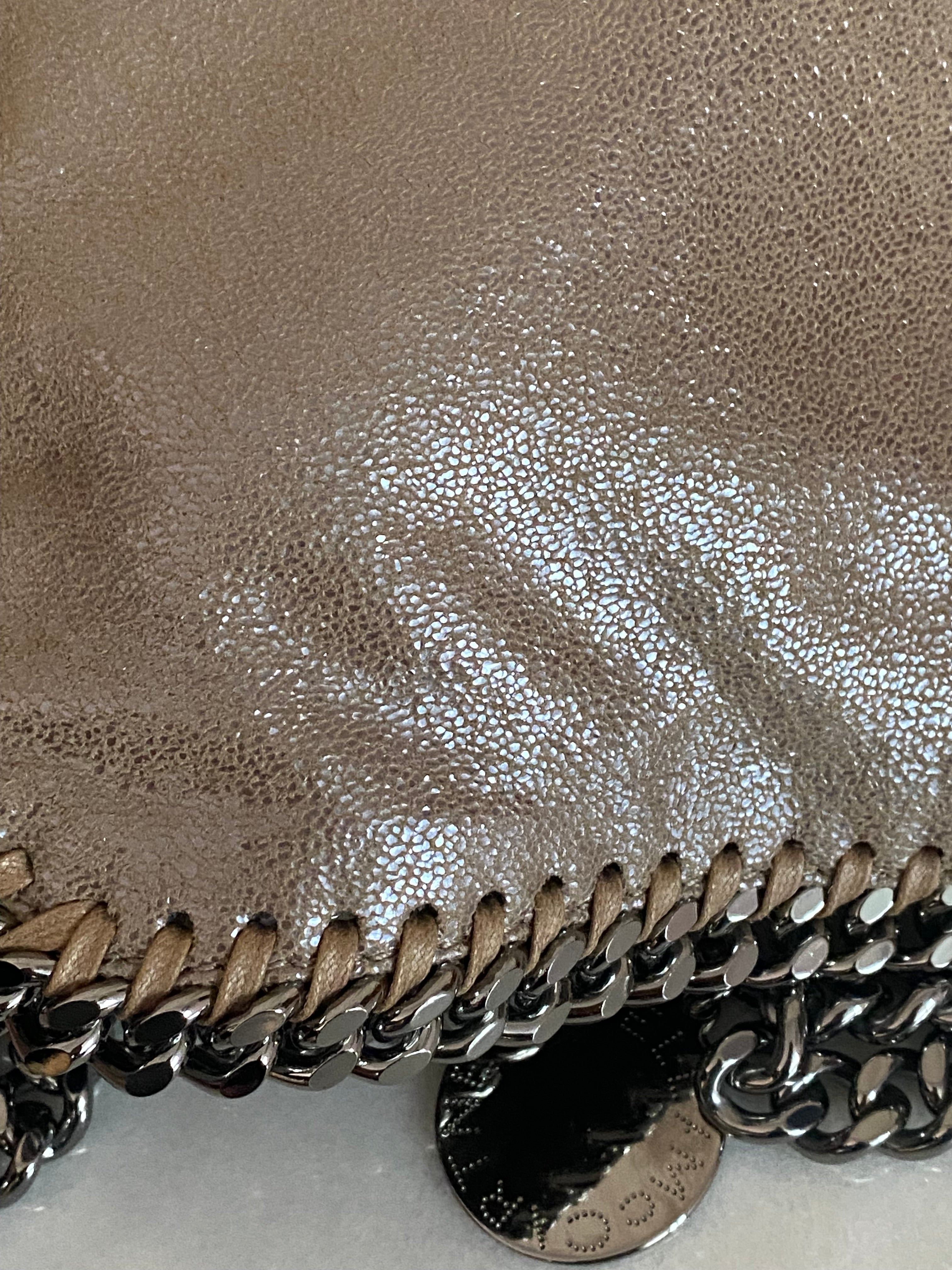 Stella Mccartney Beige Falabella Fold Over Bag