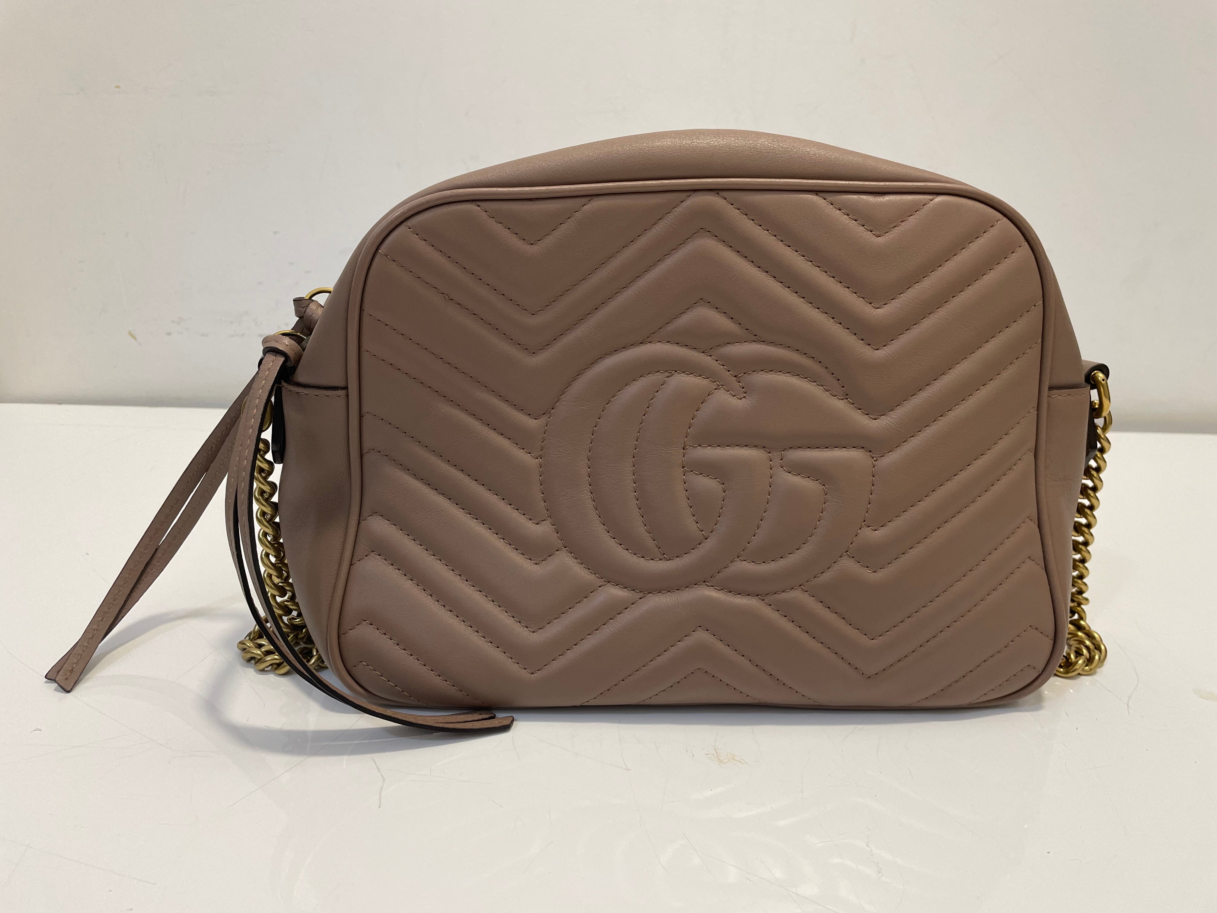 Gucci Beige GG Marmont Matelasse Bag