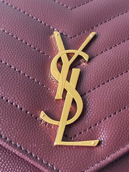 YSL Burgundy Cassandre Pouch