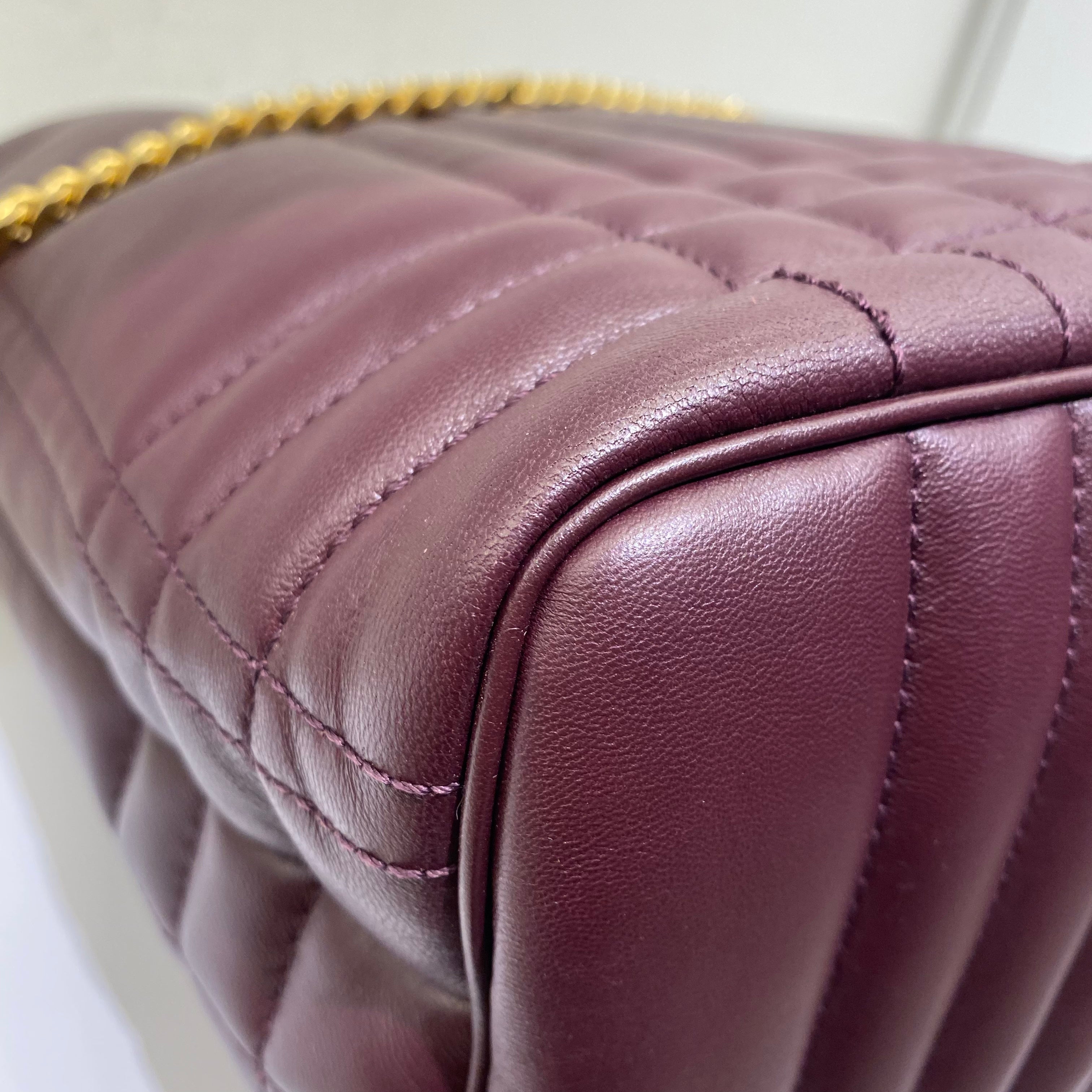 Burberry Burgundy Lola Bucket Bag