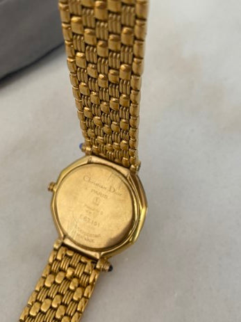 Christian Dior Gold Women Octagon Watch