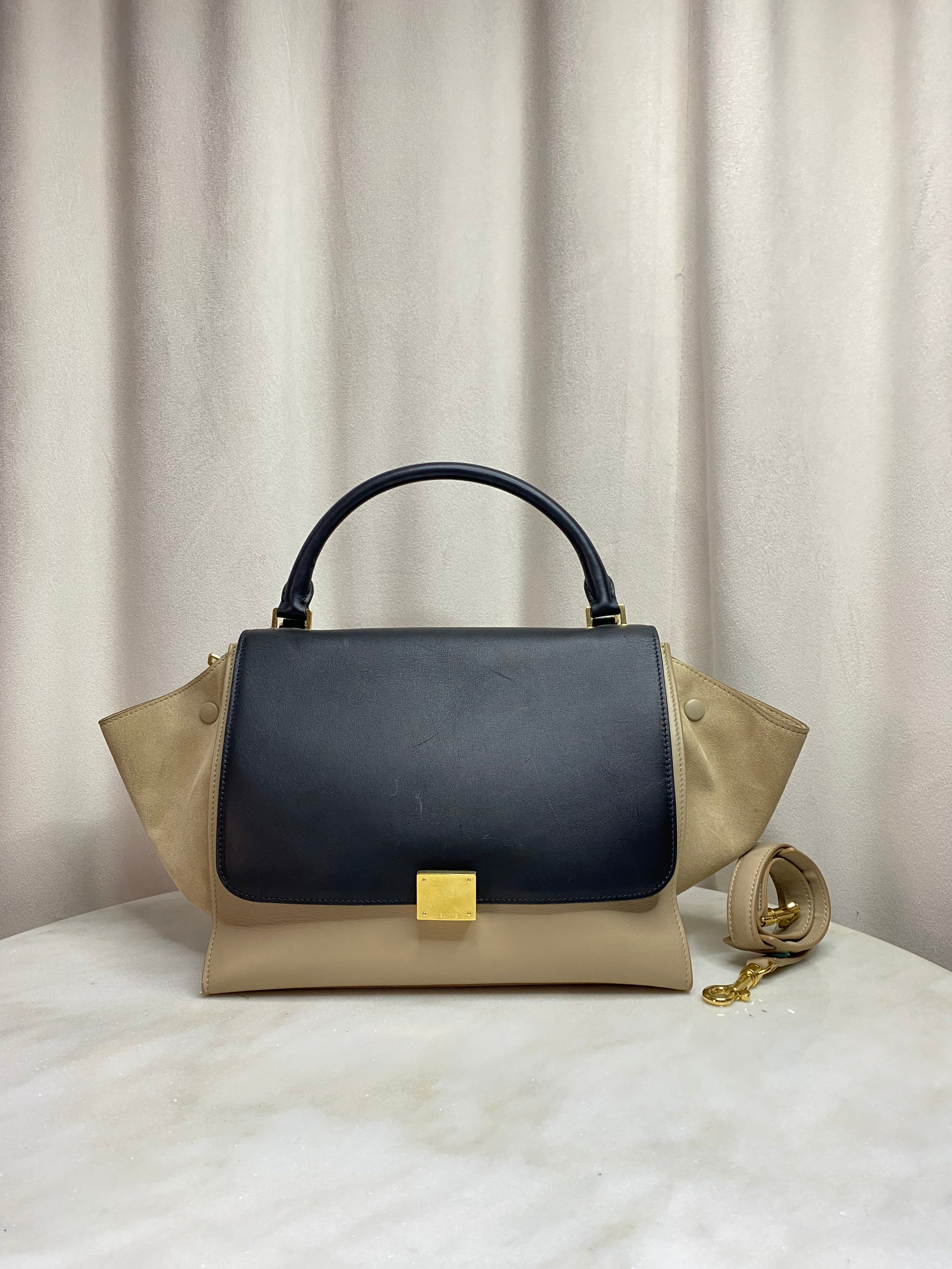 Celine Bicolor Trapeze Bag