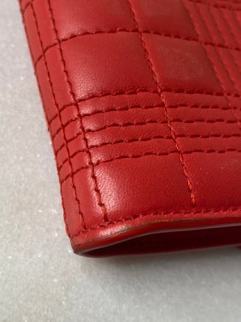 Burberry Red TB Flap Long Wallet