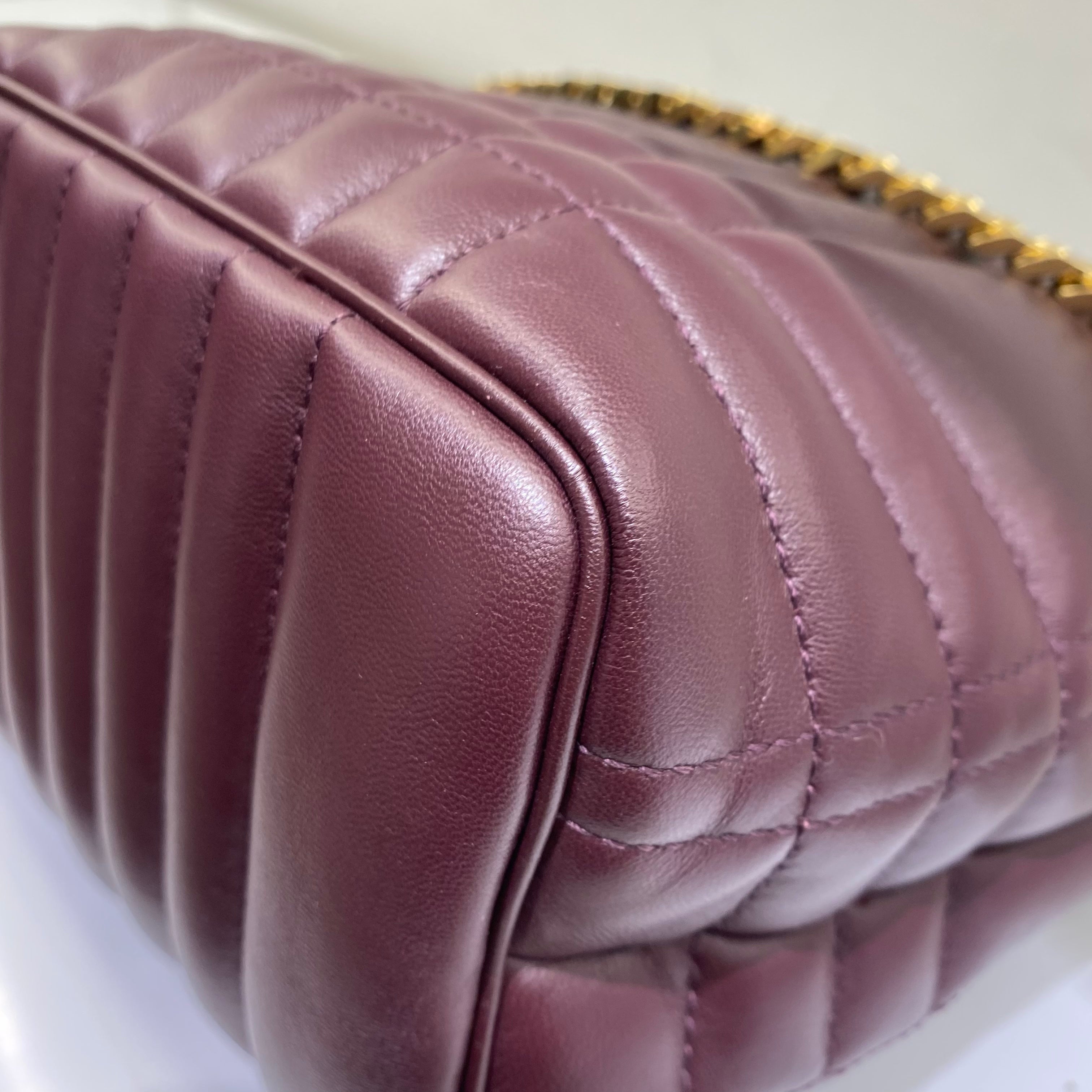 Burberry Burgundy Lola Bucket Bag