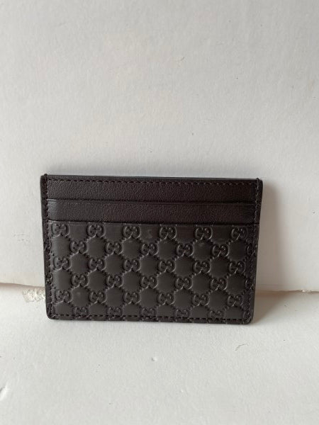 Gucci Brown Guccissima Card Holder