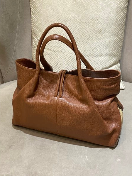 Burberry Brown Vintage Horn Toggle Tote Large Bag