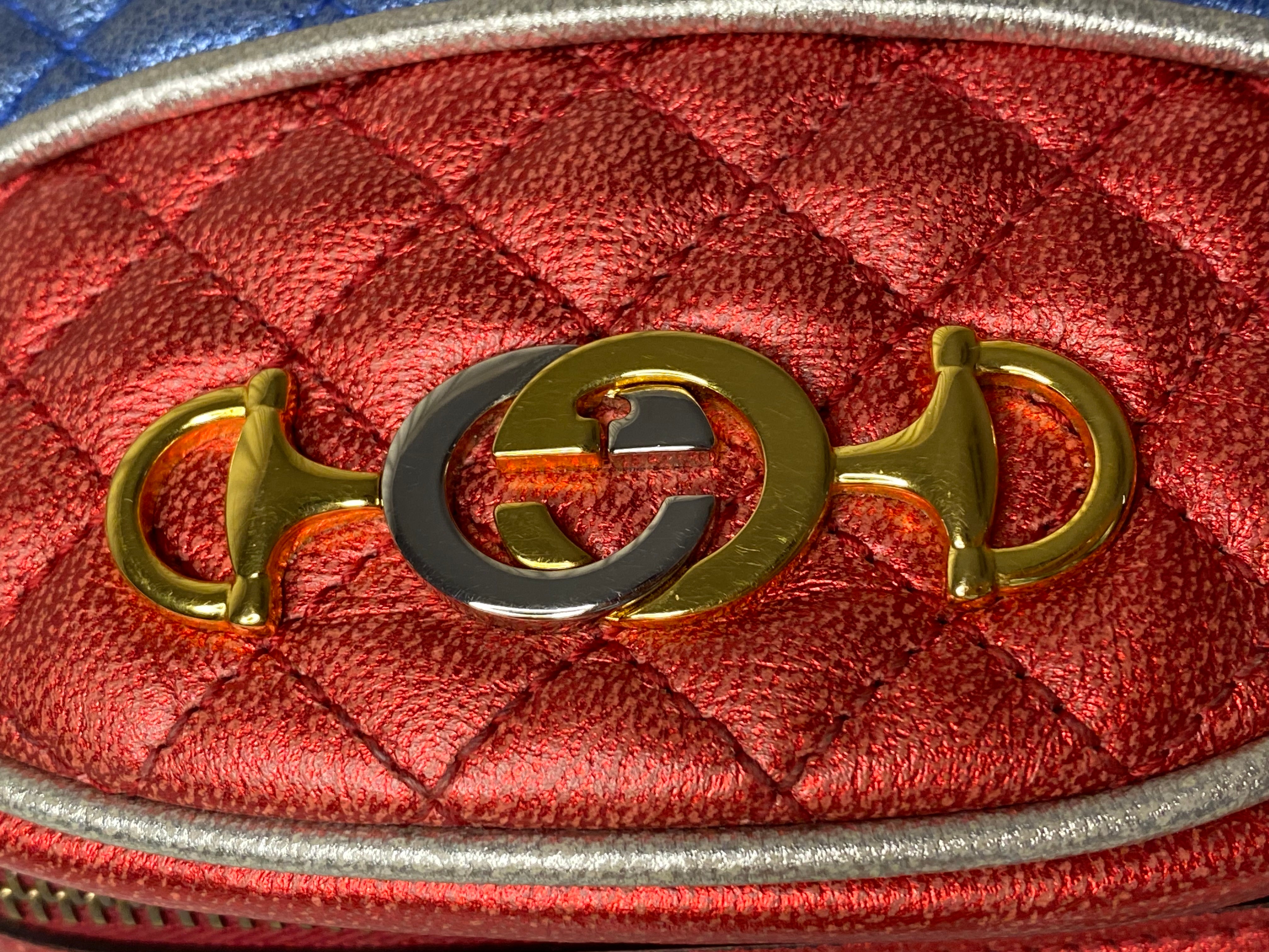 Gucci Metallic Bicolor Trapuntata Crossbody Bag