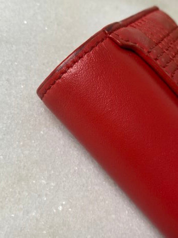 Burberry Red TB Flap Long Wallet