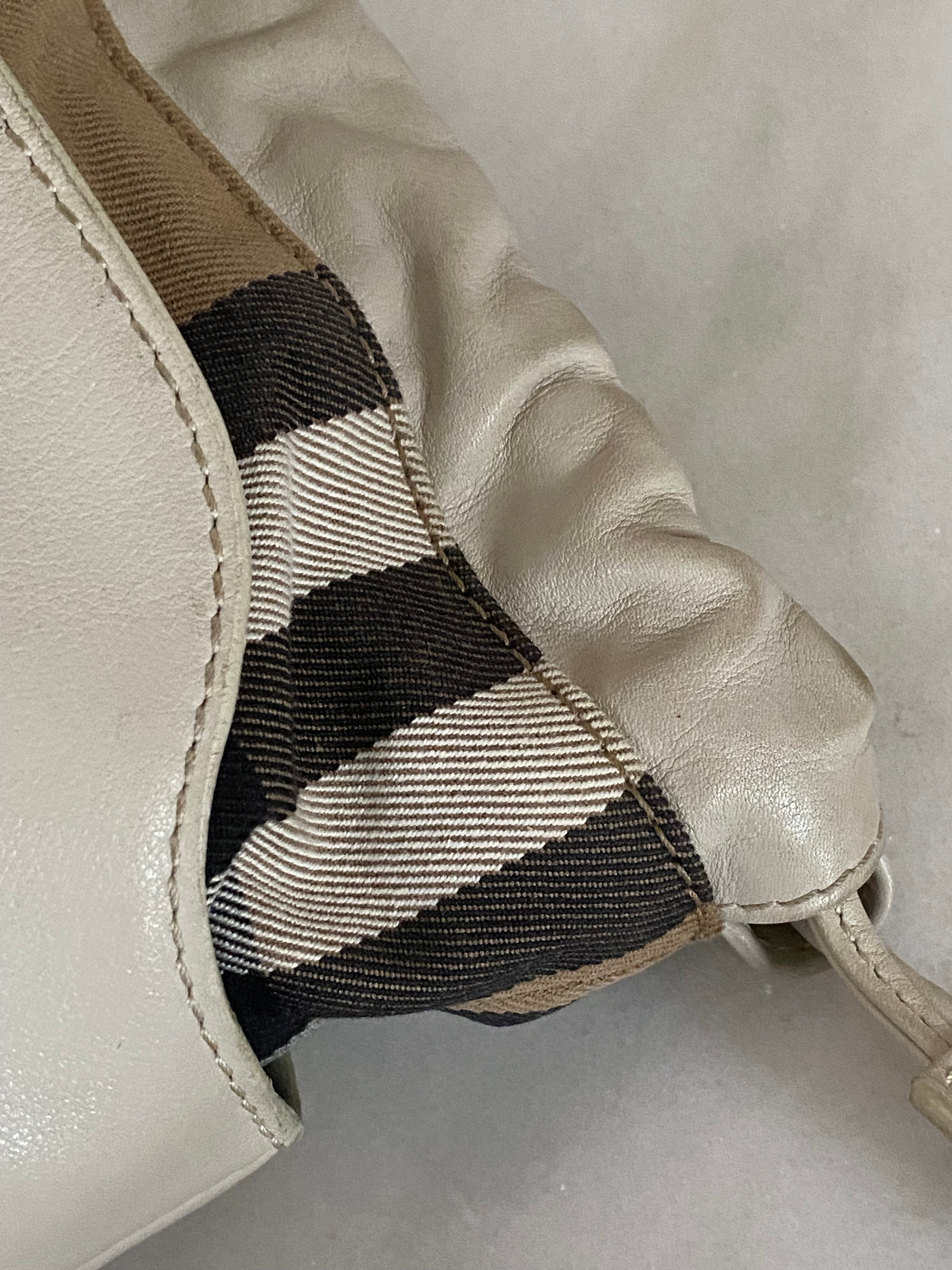 Burberry Beige Bridle House Check Little Crush Crossbody Bag