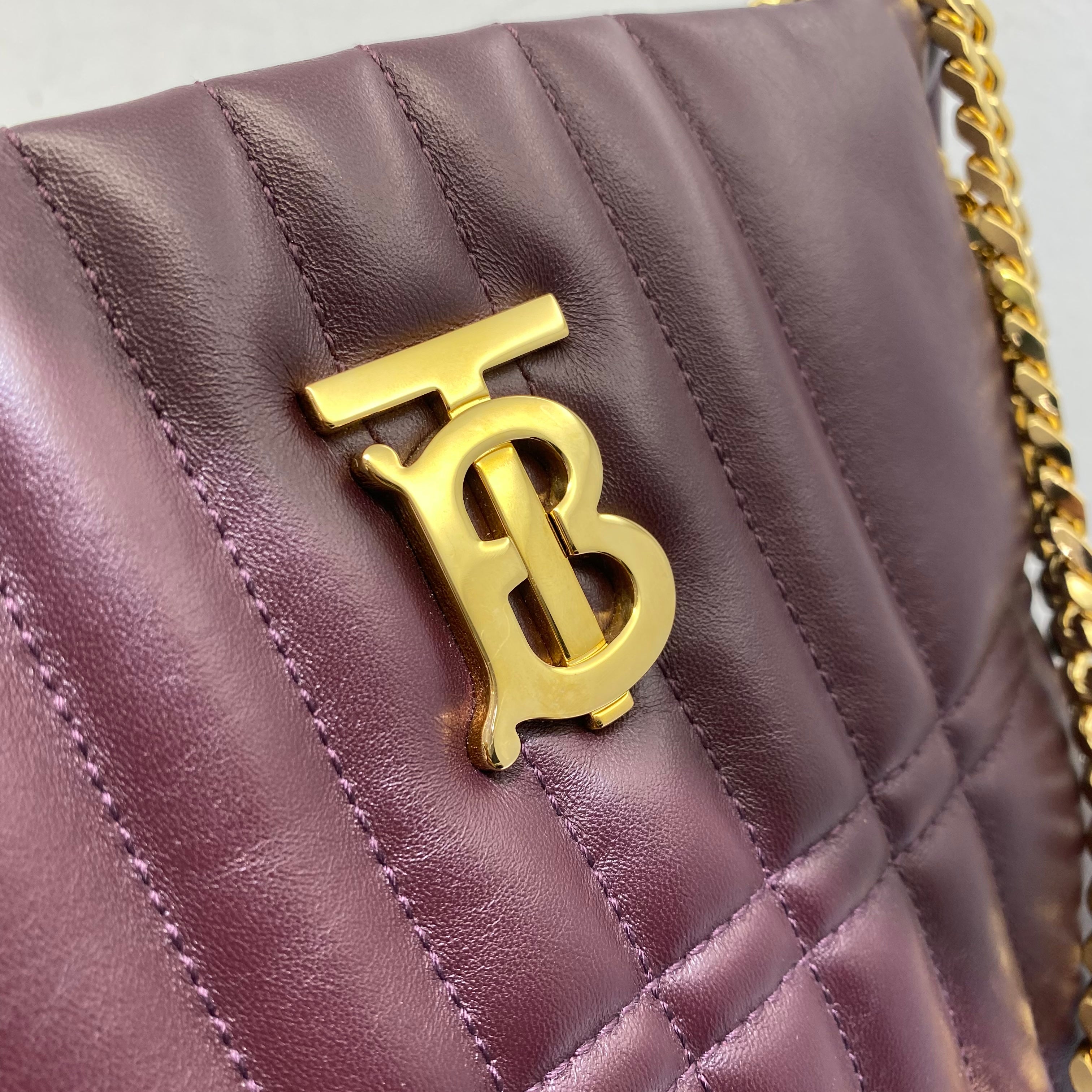 Burberry Burgundy Lola Bucket Bag