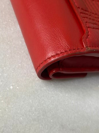 Burberry Red TB Flap Long Wallet