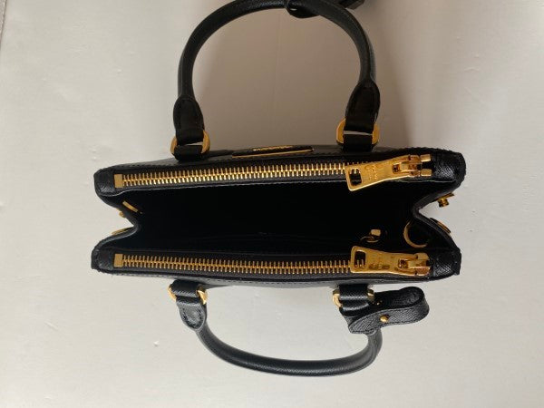 Prada Black Double Zip Mini Tote Bag