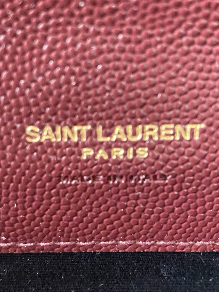 YSL Burgundy Cassandre Pouch