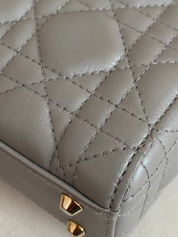 Christian Dior Grey Lady Dior Mini Bag