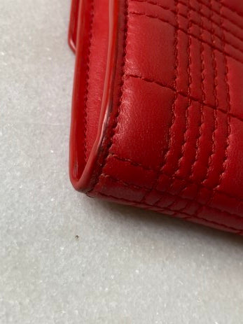 Burberry Red TB Flap Long Wallet