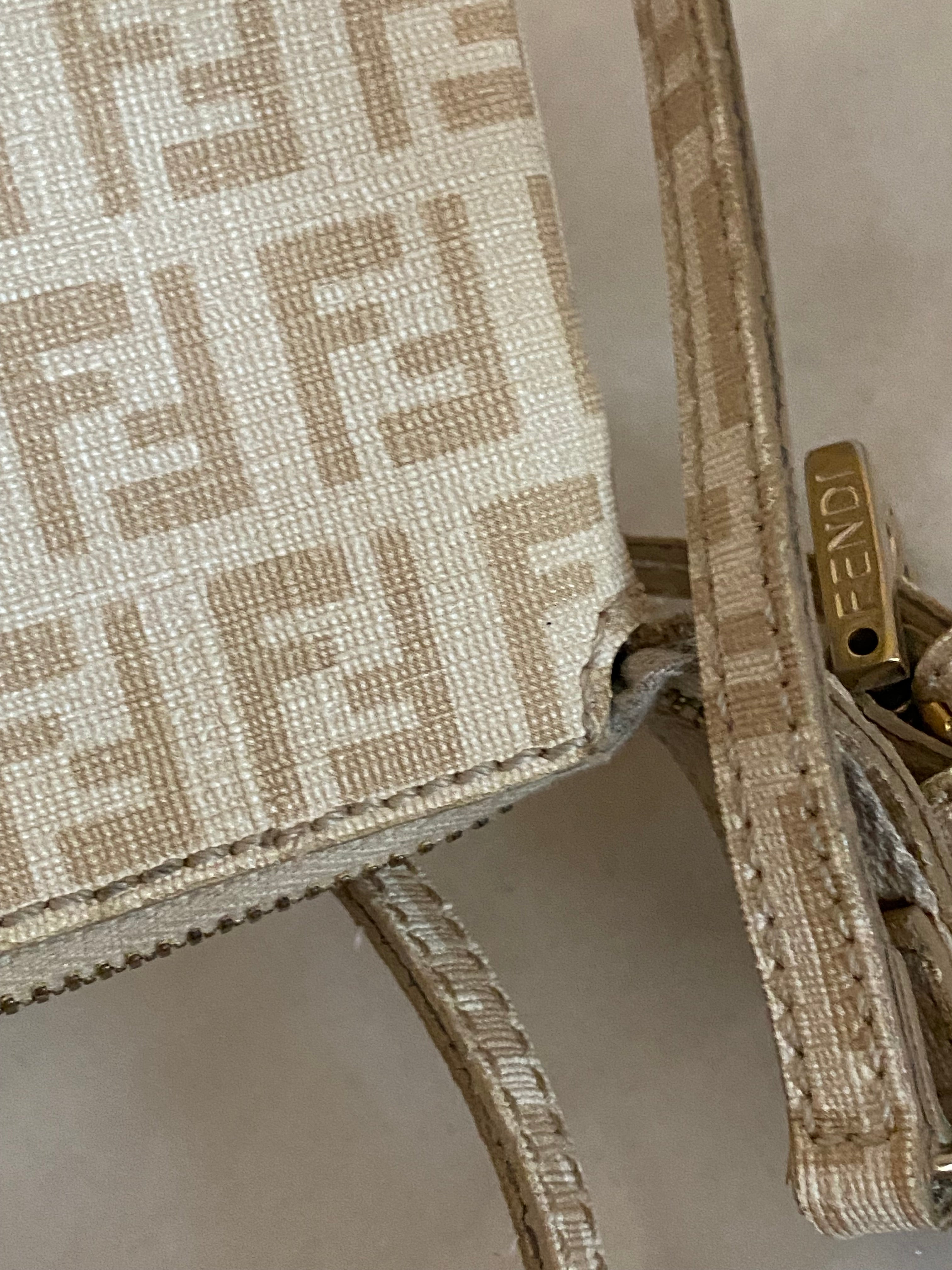 Fendi Beige Zucchino Crossbody Bag