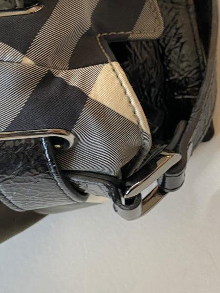 Burberry Bicolor Beat Check Nylon Shoulder Bag