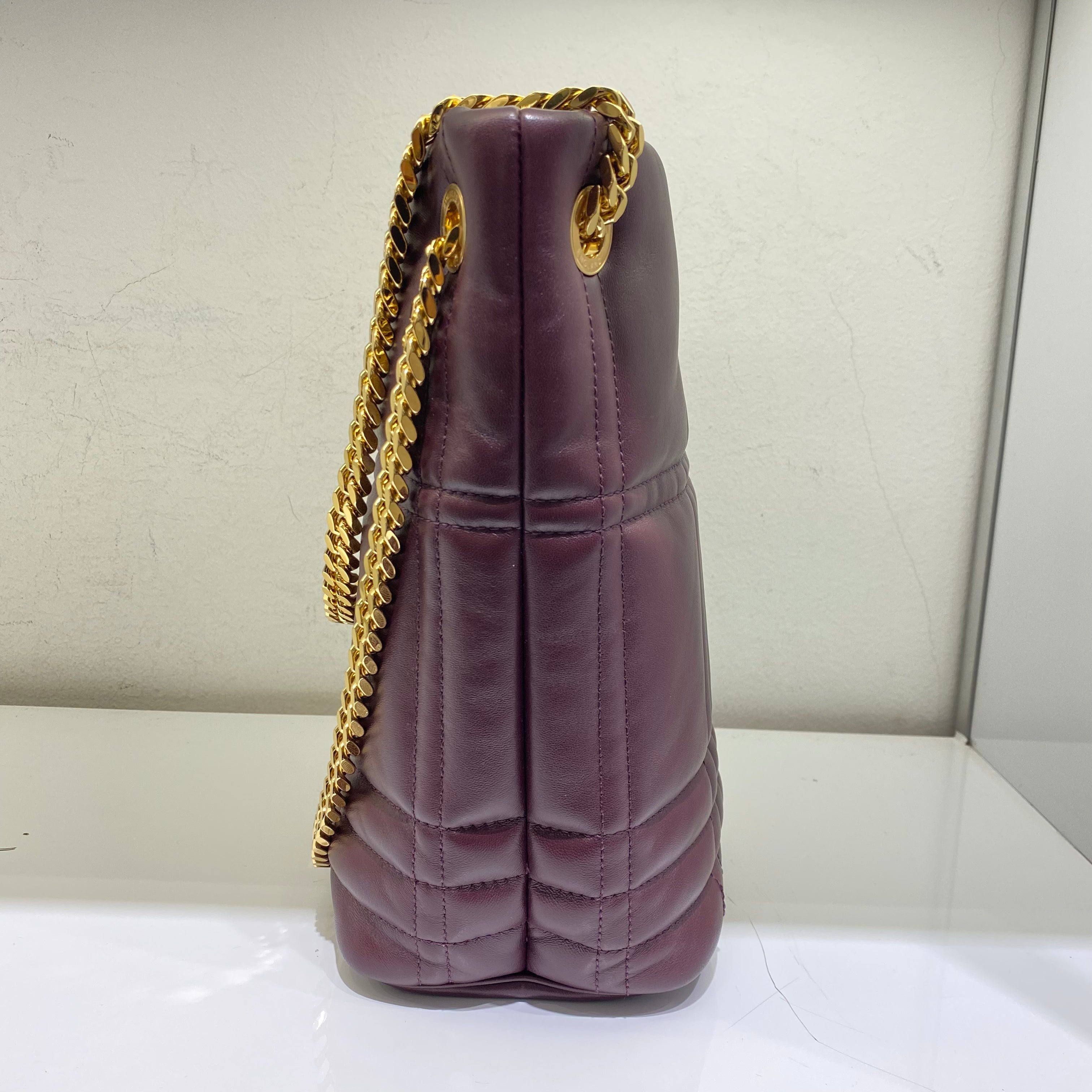 Burberry Burgundy Lola Bucket Bag