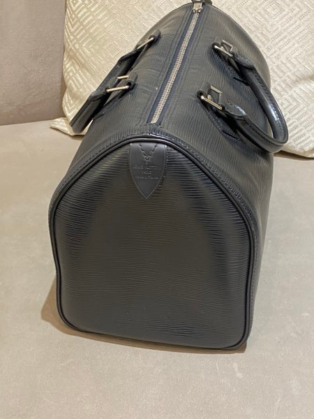 Louis Vuitton Noir Speedy 35 Bag