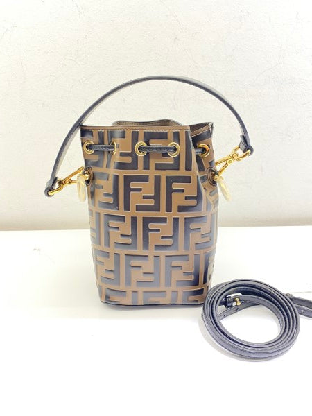 Fendi Bicolor FF Mon Tresor Mini Bucket Bag