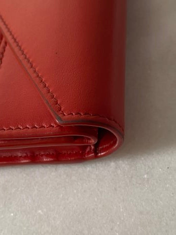 Burberry Red TB Flap Long Wallet