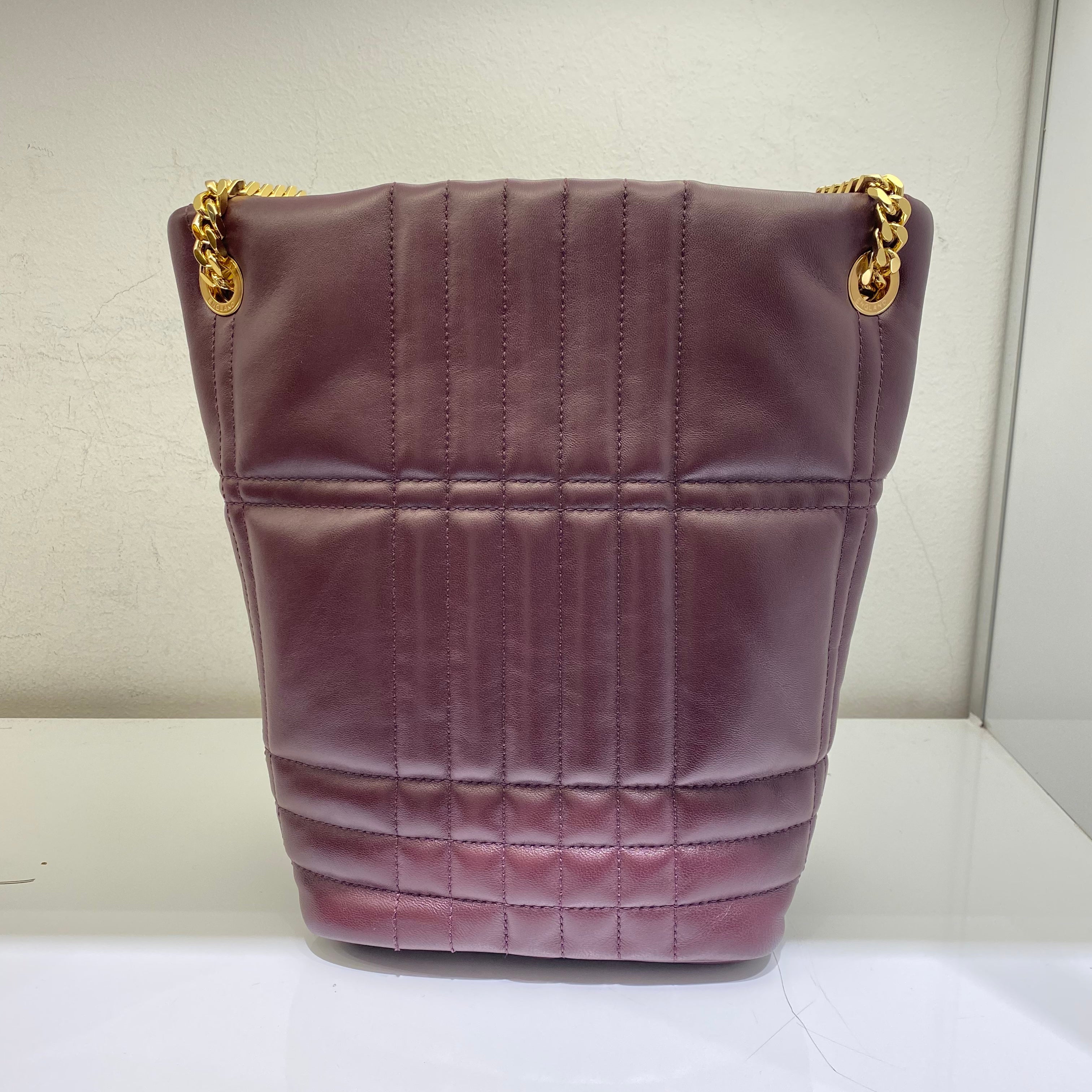 Burberry Burgundy Lola Bucket Bag