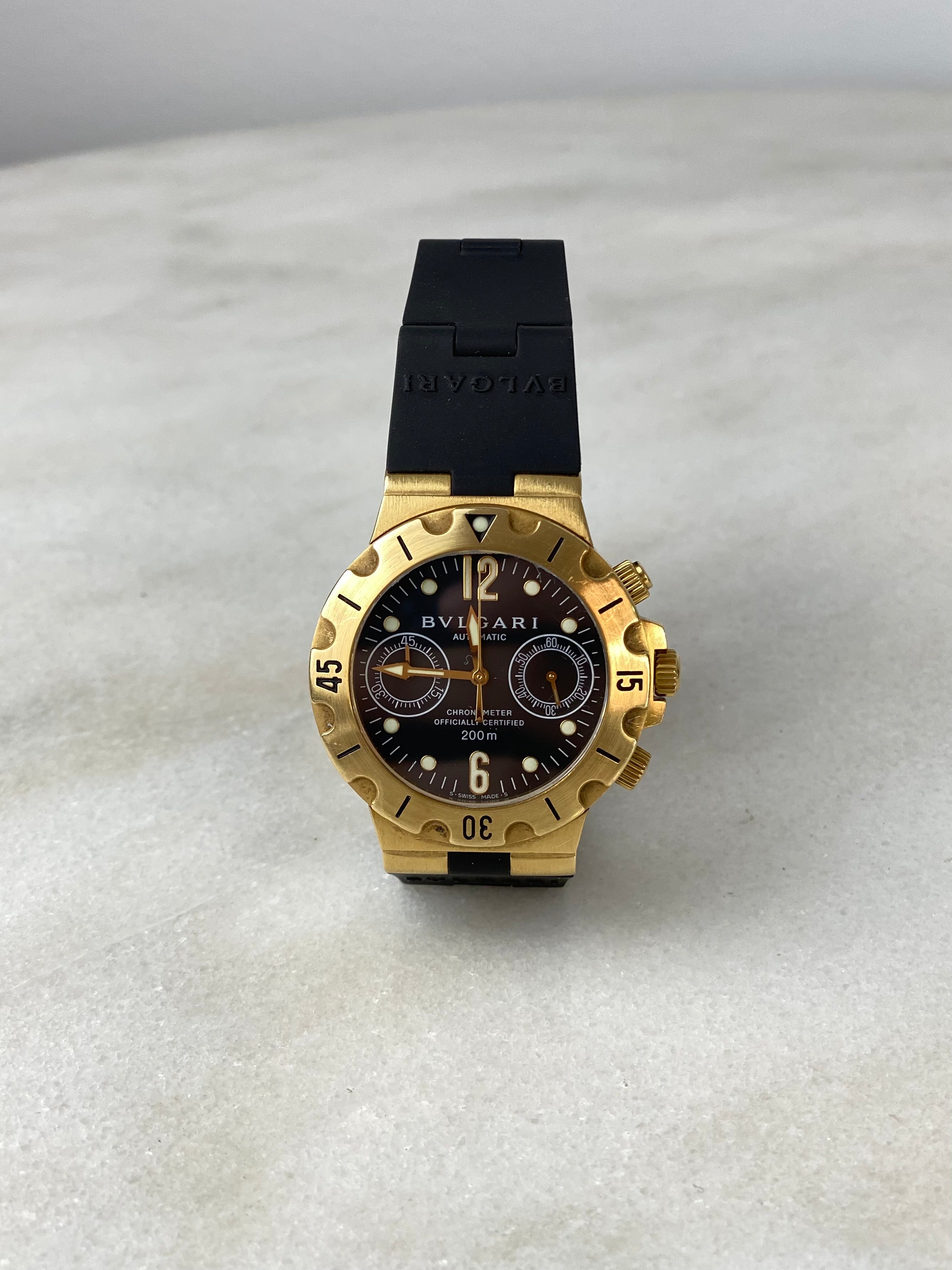 Bvlgari 18K Yellow Gold Diagono Watch